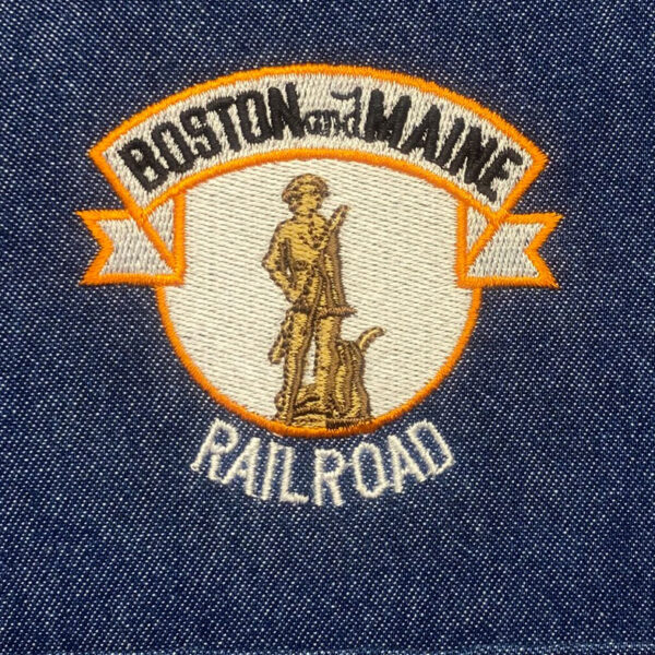 Boston & Maine Minuteman Railroad Embroidered Denim Shirt #80-0065DS