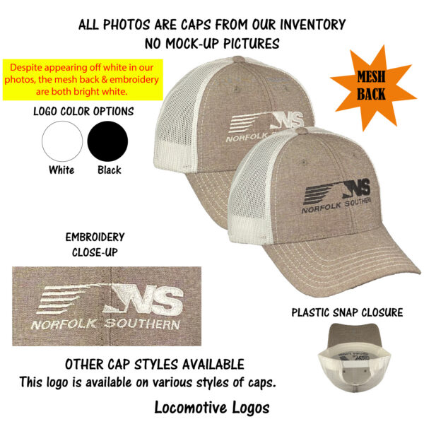 Norfolk Southern Railroad Embroidered Mesh Cap Hat #40-0068CM Choice