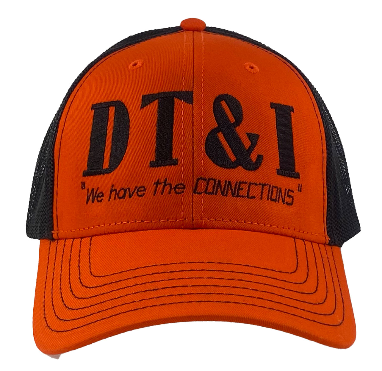 Detroit Toledo & Ironton D T & I Railroad "Connections" Embroidered Orange & Black Mesh Cap #40-1732OBM - Image 4