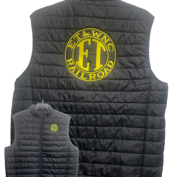East Tennessee & Western North Carolina Railroad Embroidered Lightweight Puffer Vest #45-6066