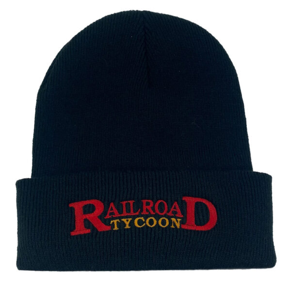 Railroad Tycoon Railfan Embroidered Beanie Toboggan Cap #40-3336BN